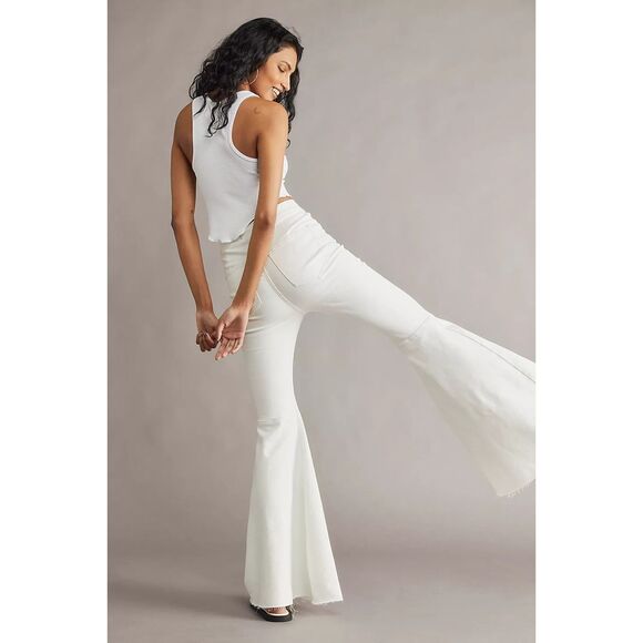 Free People Ivory Flare & Wide Leg Jeans - Picture 1 of 11